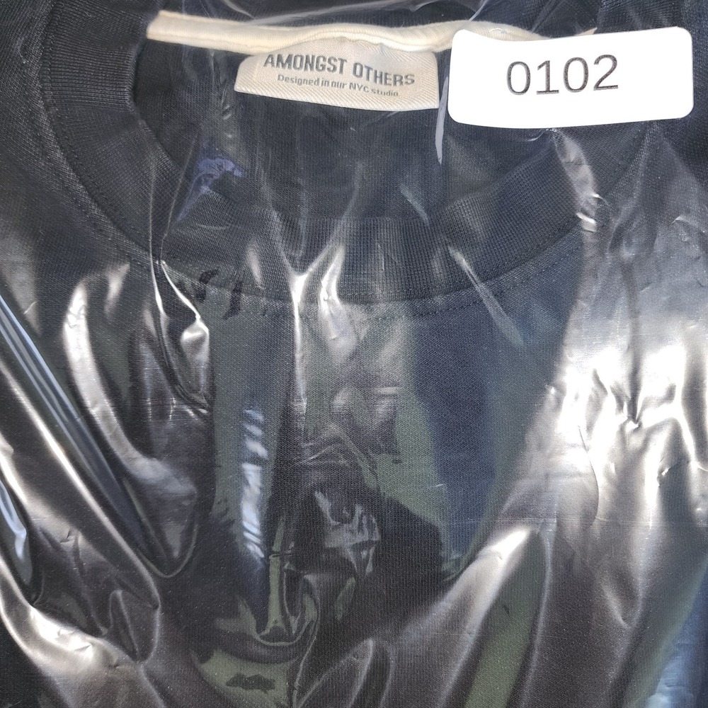 Amongst Others NYC Boxy Fit Heavy Cotton Blend Men's Large Solid Black Shirt - Picture 7 of 7